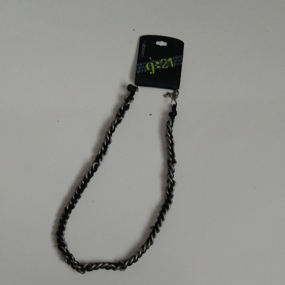 Black Twisted Chain Necklace